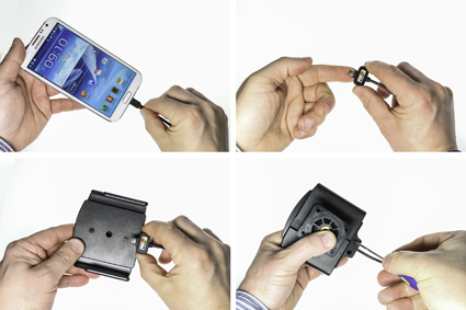 Brodit 512441 Supporto Attivo Con Cavo Accendisigari – Holder Specifico Per Smartphone Con Ricarica Integrata